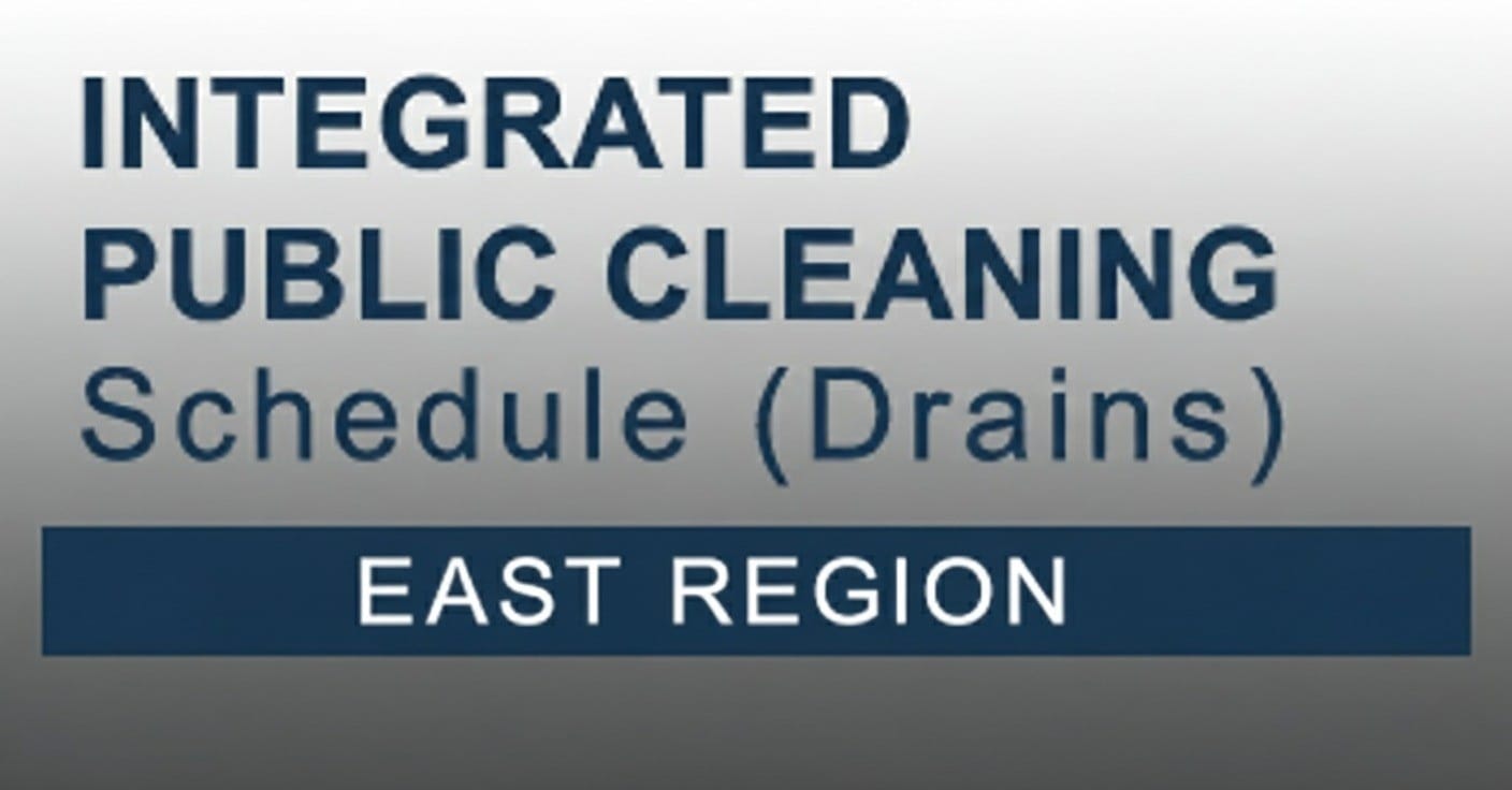 East Region Integrated Public Cleaning Schedule for Drains in PDF